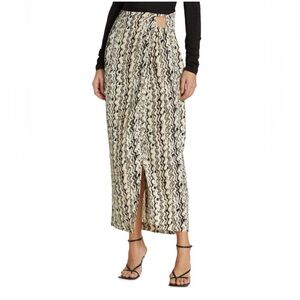Nanushka Solice Wavy Split Mid Skirt Size S